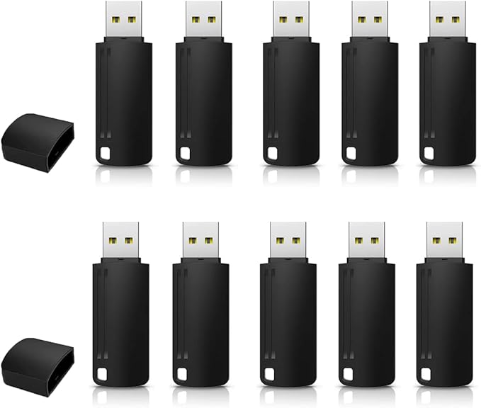 KEXIN 8GB Flash Drive Thumb Drive 10 Pack 8G USB Flash Drive Bulk Memory Stick with LED Indicator, Flash Drives Design in Snap Cap