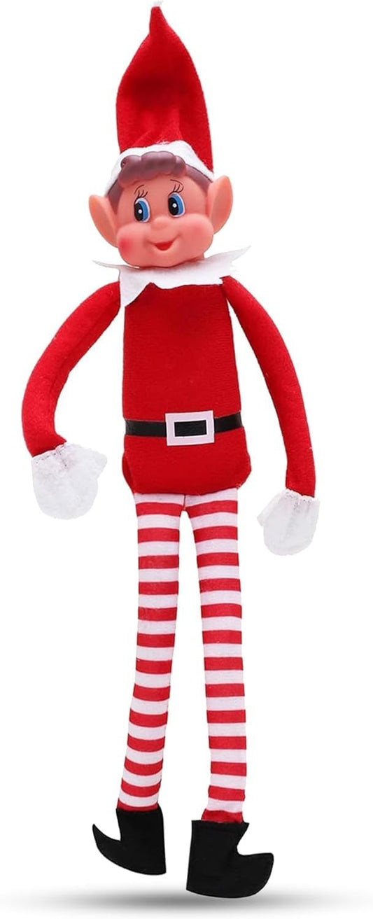 Quebec Christmas Mischief Makers - Naughty Santa’s Little Helper Elf Toy | Soft Body, Vinyl Face, Hook and Loop Grip