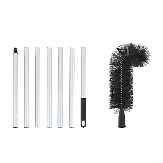 Efficient Roof Dust Removal Brush - Adjustable Gutter Cleaning Tool with Durable PET Bristles (2.28m)(1.98m)