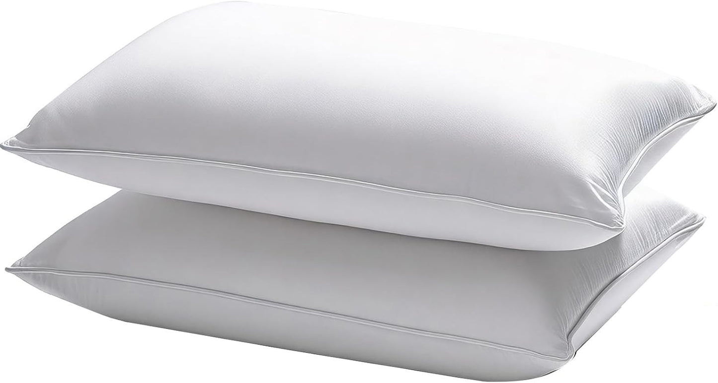 Skiennix Waterproof Pillow Protectors - Soft White Zippered Covers | Standard 20x28 Inches, 4 Pack