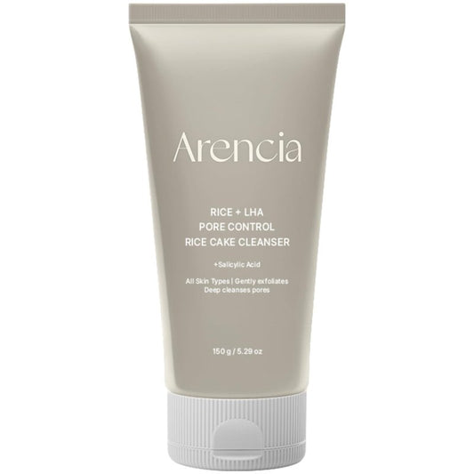ARENCIA Rice + LHA Pore Control Rice Cake Cleanser with Salicylic Acid - Deep Cleansing, Gentel Exfoliation, All skin types, 5.29 oz