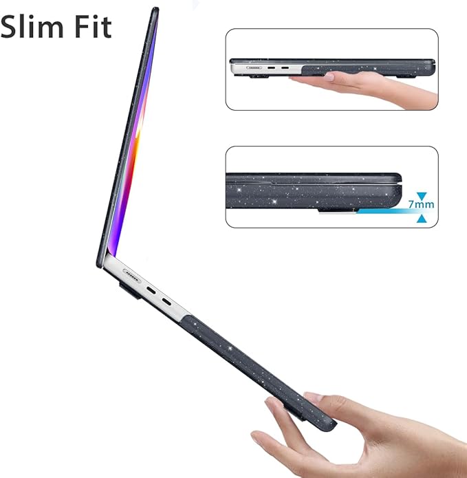 HOHAIYOO for 2026 2025 2024-2022 MacBook Air 13 inch Case M5 A3449 M4 A3240 M3 A3113 M2 A2681 with Touch ID& 13.6" Liquid Retina Display, Hard Shell&Keyboard Cover&Screen Film&Webcam Cover, Butterfly
