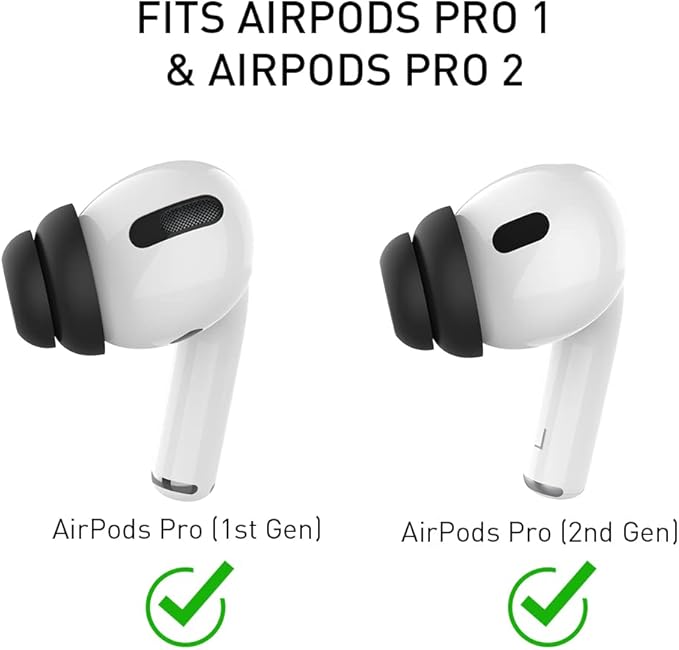 Delidigi for 6 Pairs AirPods Pro 2nd/1st Generation Ear Tips Replacement,Noise Reduction Silicone Earbuds Earplug Accessories Built-in Dust Guard Screen&Fit in The Charging Case S/M/L Size