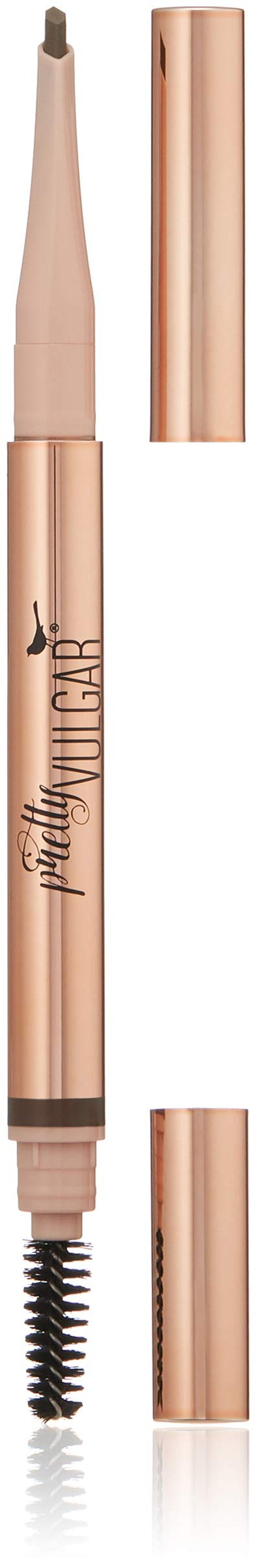 Pretty Vulgar Defined Brilliance Eyebrow Pencil, Dual-Sided Eyebrow Definer Pencil, Classy Broad (Taupe), 0.35g / 0.012 Oz.