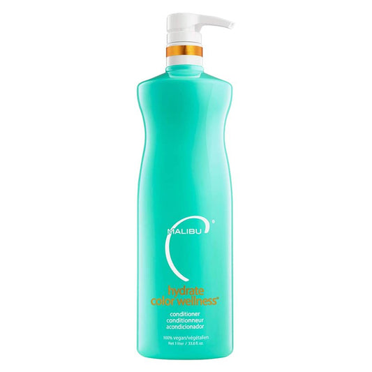 Malibu C Hydrate Color Wellness Conditioner (33.8 oz) - Moisturizing, Color Safe Conditioner for Vibrant Hair - Formulated to Preserve + Protect Hair Color