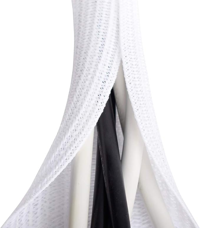 6.6ft, 1.2 inch White Cable Sleeve