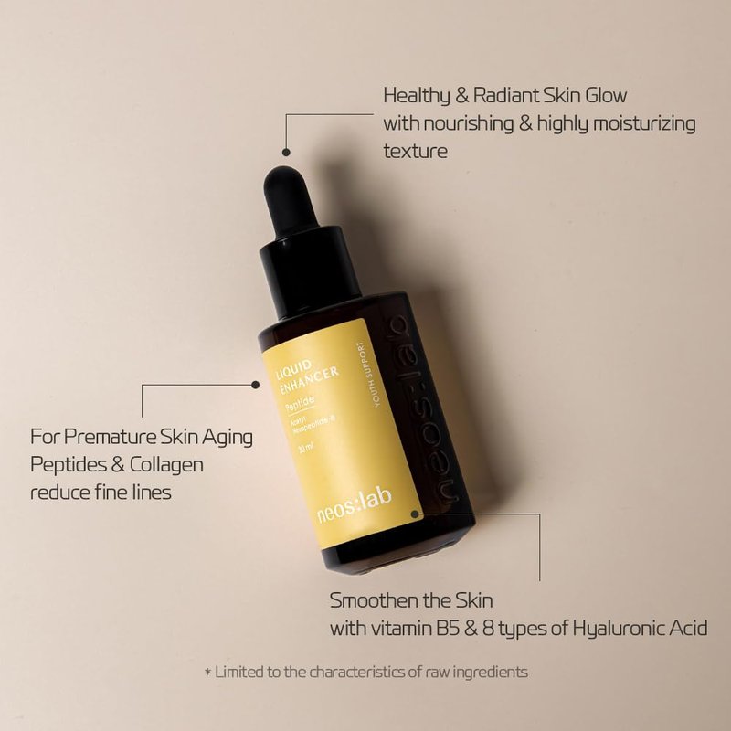 Liquid Enhancer Peptide 1.01 fl.oz. (30ml) - Collagen, Hyaluronic Acid, Facial Serum for Rejuvenating, Firming Skin, for Early Aging, Fine Line Improvement