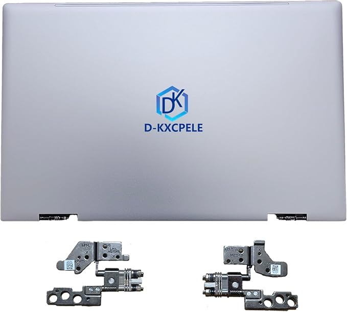 D-KXCPELE Replacement Laptop LCD Cover Back Rear Top Lid with Hinges for HP Envy X360 15-ED 15M-ED 15T-ED L93203-001 L93204-001 (Silver)