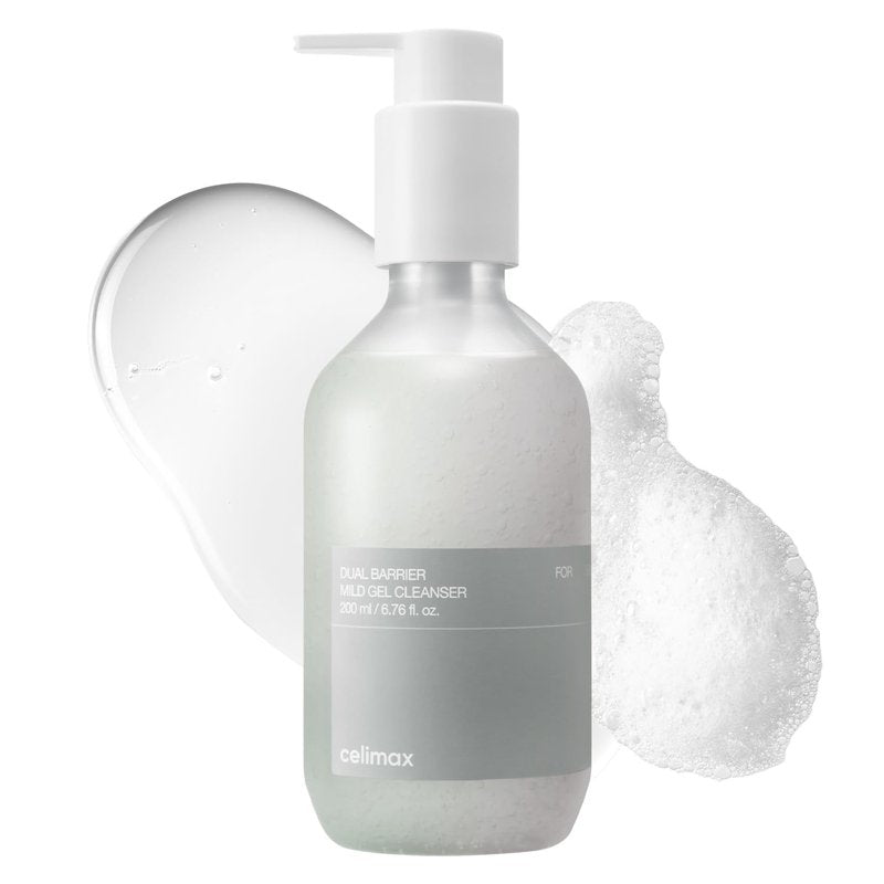 Celimax Dual Barrier Mild Gel Cleanser - Hydrating Facial Wash with Ceramide | 200ml Soothing Formula