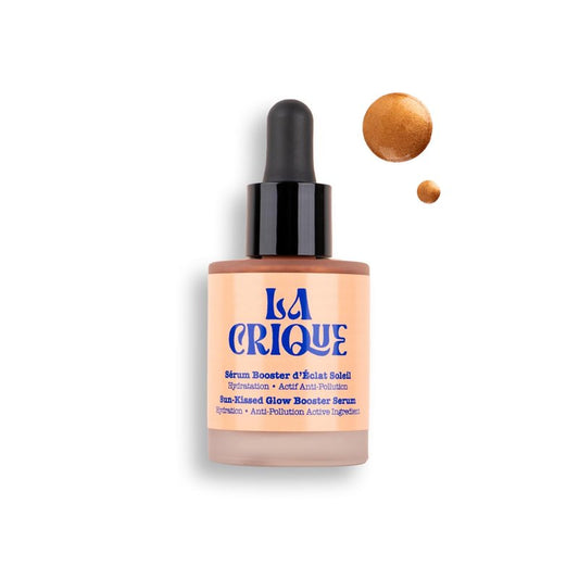 La Crique Bronzing Face Serum - Hydrating Bronzing Drops with Hyaluronic Acid & Anti-Pollution Protection - Natural Sun-Kissed Glow for All Skin Types - Vegan Friendly, Clean Beauty - 1 fl oz