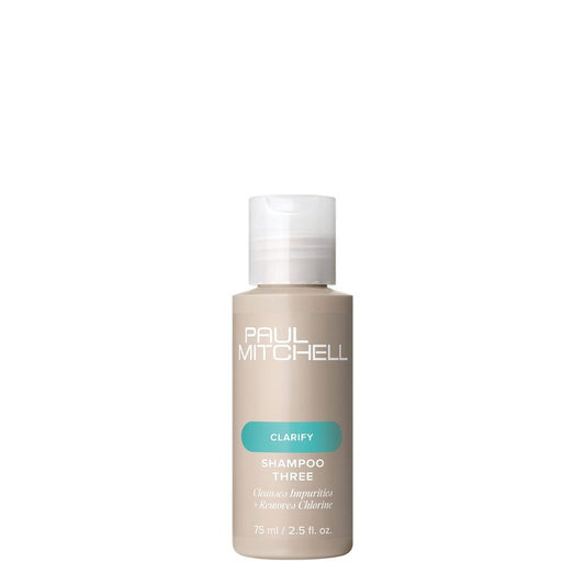 Paul Mitchell Shampoo Three, Clarifying Shampoo, Cleanses Impurities + Removes Chlorine, For All Hair Types, Great For Swimmers, 16.9 fl. oz.