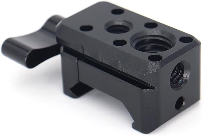 SZJELEN NATO Clamp Adapter,NATO Rail Lock Clamp Mount Quick Release with 1/4" 3/8" ARRI Thread for Camera Cage Handle Monitor LED Light Microphone Cold Shoe Magic Arm