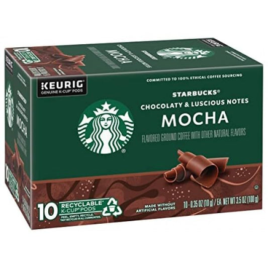 Starbucks K-Cup Mocha Coffee Pods - Rich Chocolate Flavor | Pack of 4 Pods