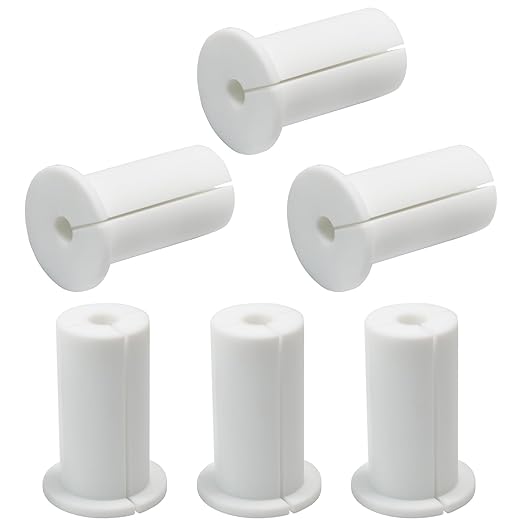 EASYEAH 6pc Starlink Cable Grommet 1" Silicone Waterproof Wall Hole Pass Through Split Cable Bushings for TV Wire Ethernet Cord, Starlink Cable Routing Kit Accessories, 52.5mm/2.07" Ht, White