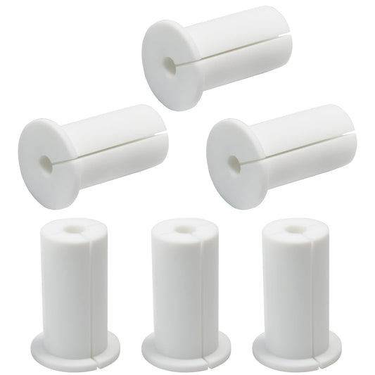 EASYEAH 6pc Starlink Cable Grommet 1" Silicone Waterproof Wall Hole Pass Through Split Cable Bushings for TV Wire Ethernet Cord, Starlink Cable Routing Kit Accessories, 52.5mm/2.07" Ht, White