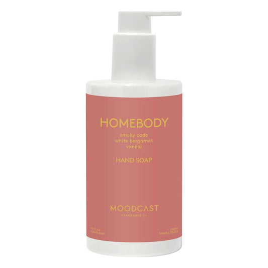 Moodcast Homebody Luxury Hand Soap - Vanilla, White Bergamot & Smoky Cade - Gentle Natural Hand Soap for Bathroom & Kitchen - Vegan, Paraben-Free & Sulfate-Free, Made in the USA