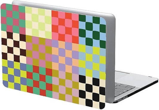 COTAIL Compatible with MacBook Air 13.3 13.6 Inch Case 2022 2021 2020 2019 Plastic Hard Shell Case Cover,13.3 Pro(A1706/A1708/A1989/A2159/A2289/A2338), Colorful Checker