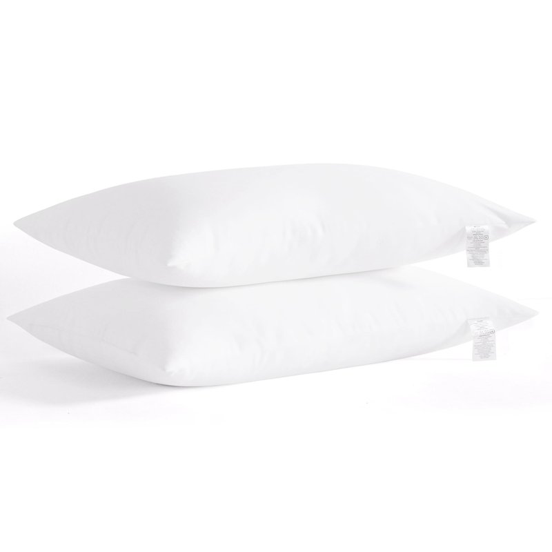 NTBAY Down Alternative Bed Pillows, King Size Set of 2, Machine Washable Soft Pillows for Back, Stomach or Side Sleepers, Soft Hotel Collection Pillow for Sleeping, White