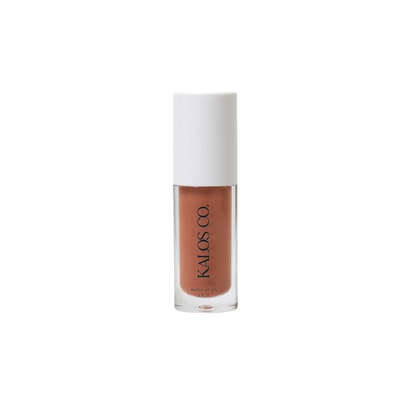 Kalos Co. Tinted Lip Oil with Tallow & Lanolin – Hydrating Balm-Gloss Hybrid with Cherry Seed Oil & Castor Oil – Natural Mineral Pigments, Nourishing Moisture, Non-Sticky Shine (5 Shades) (Poppy)