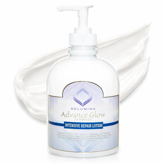 Relumins Advance Glow Intensive Repair Lotion, Deeply Hydrating 500ml Body Lotion for Smooth, Radiant, and Even-Looking Skin, Professional Daily Skincare for Full-Body Moisture