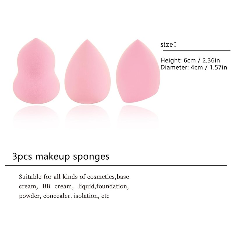 Pink Blue Gradient Makeup Brushes Set - 18 Soft Synthetic Fiber Brushes & Sponges for Beginners | Perfect Gift for Valentine's Day & Christmas