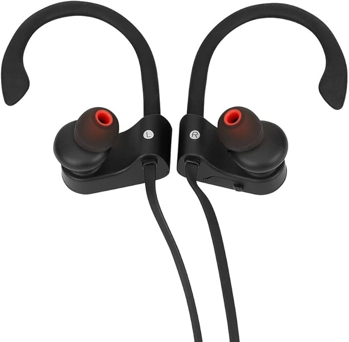CYADCI Earbuds Replacement Tips Silicone Earbud Tips Ear Gels Fit for Inner Hole from 3.8mm - 5.1mm Earphones 9 Pairs S/M/L Black-Red