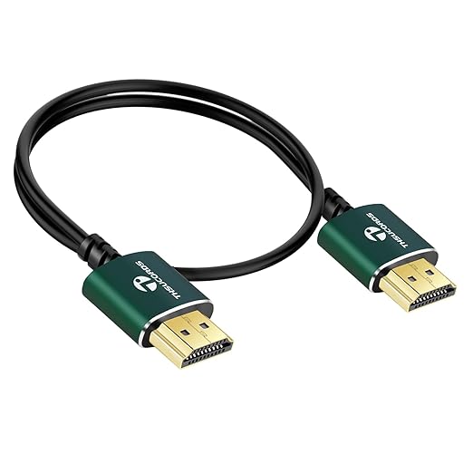 Thsucords Thin HDMI to HDMI Cable 6.6FT 2 Pack, Ultra Slim & Flexible HDMI Cord Supports High Speed 4K@60Hz 18gbps 2160p 1080p