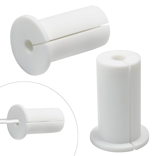 EASYEAH 2pc Starlink Cable Grommet 1" Silicone Waterproof Wall Hole Pass Through Split Cable Bushings for TV Wire Ethernet Cord, Starlink Cable Routing Kit Accessories, 52.5mm/2.07" Ht, White