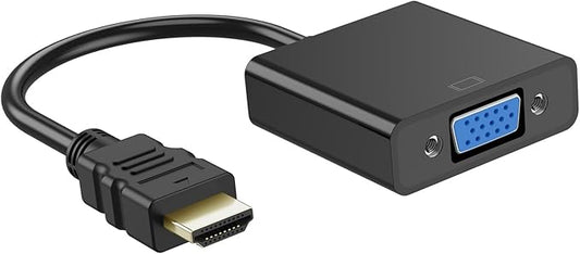 YGKSAA HDMI to VGA Adapter, 1PCS HDMI to VGA Unidirectional Converter (Male to Female), Compatible with Computers, desktops, laptops, PCs, Monitors, projectors, TV