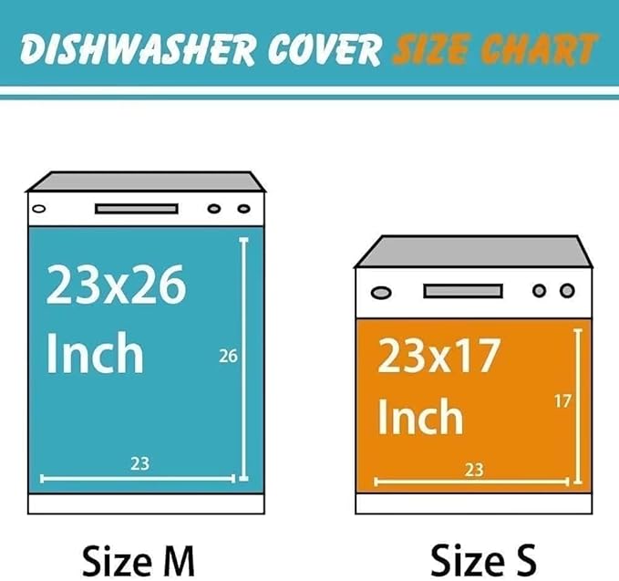 Stainless Steel Flower Painting Dishwasher Cover Decorative Magnetic Sticker Kitchen Refrigerator Covers for The Front Fridge Door Magnet 23W x 17H inchs