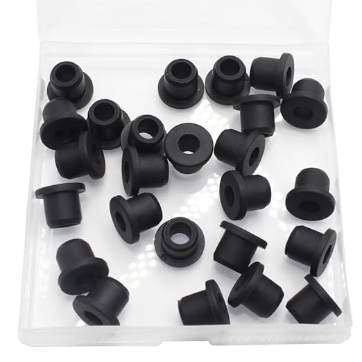 BOPOREAE 25 Pcs 3/8" Drill Hole, 1/4" ID Silicone Rubber Grommets for Wiring, Top Hat Grommets for Tubes Cables, Waterproof L-Shape O-Ring Seal Hose Gasket in Hydroponic Irrigation Systems
