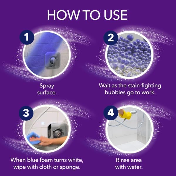 OxiClean Foam-Tastic Foaming Bathroom Cleaner, Fresh Scent, 19 oz (4 Pack)