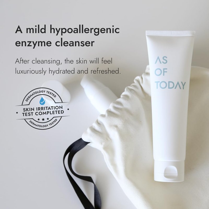 R Peptide Enzyme Cleanser | Dermatologist Tested Gentle Hydrating Face Wash with Peptides, Enzymes & Quillaja Extract | Non-Foaming Cleanser for Sensitive, Dry Skin | Clean Beauty | 3.3 fl oz