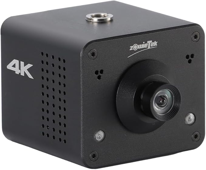 zowietek 4K POV Box Camera PoE, ZowieCAM, SDI & HDMI & UVC Output, Standalone RTSP/RTMP(s)/SRT Live Streaming, Ultra-Compact, Interchangeable Lens, PC/Mobile Phone/Tablet Control (M12)