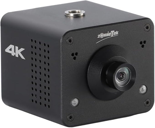 zowietek 4K POV Box Camera PoE, ZowieCAM, SDI & HDMI & UVC Output, Standalone RTSP/RTMP(s)/SRT Live Streaming, Ultra-Compact, Interchangeable Lens, PC/Mobile Phone/Tablet Control (M12)
