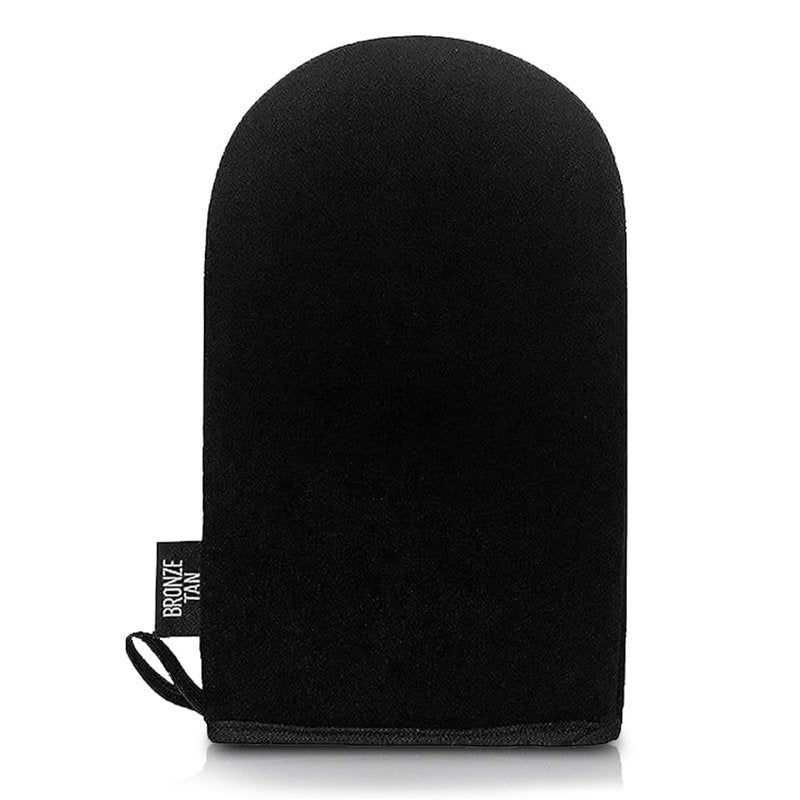 Self Tanning Mitt Applicator - Ultra Soft Reusable Glove for Streak-Free Tan | Machine Washable, Black