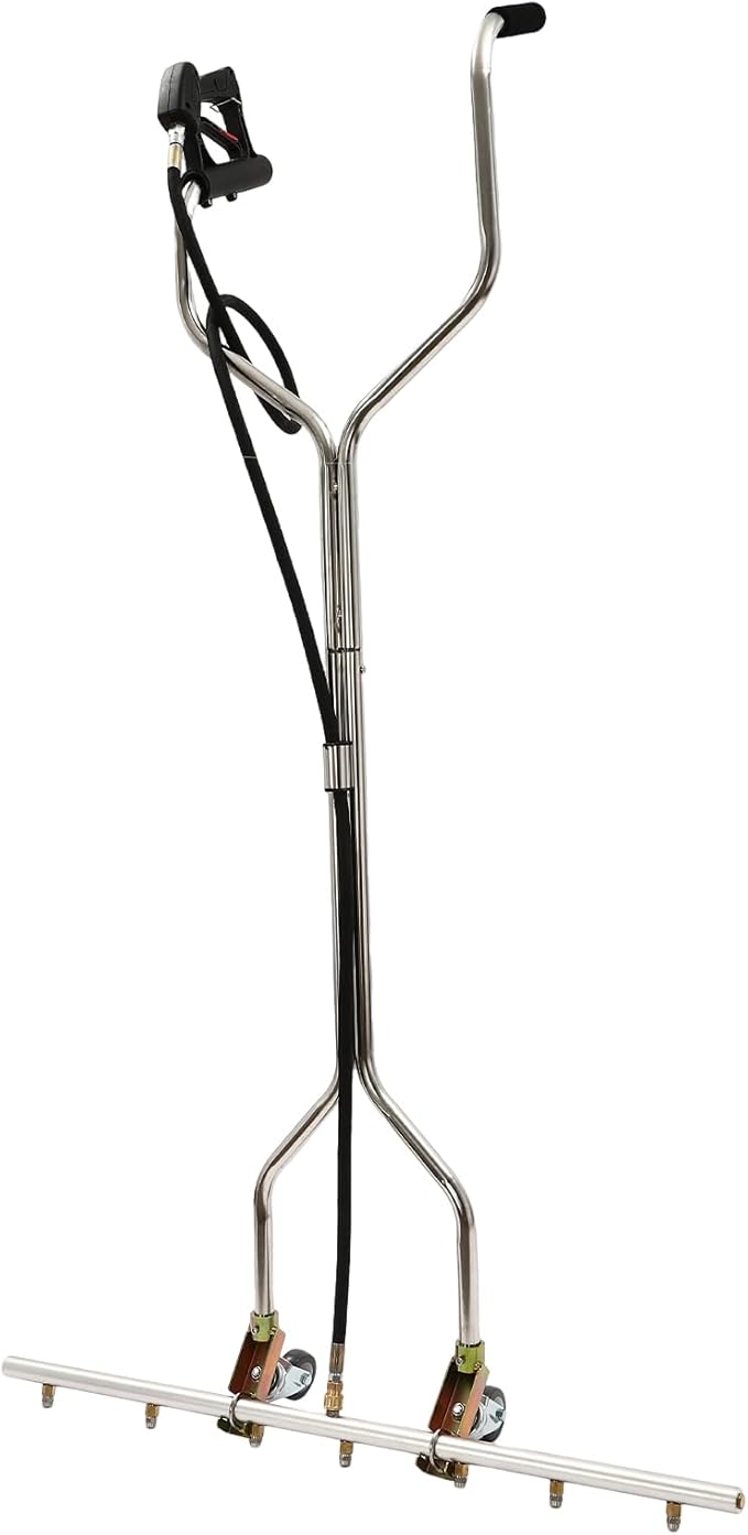 39â Professional Power Washer Broom, Stainless Steel Power Washer Broom, Surface Cleaner Water Broom with 7 Nozzles for Hot and Cold Water Pressure Washers, 5000psi