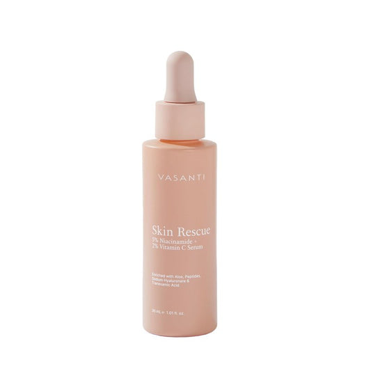 VASANTI Skin Rescue Serum – 5% Niacinamide – Brightening, Hydrating, Pore-Refining Facial Serum – Lightweight, Vegan, Paraben-Free Skincare