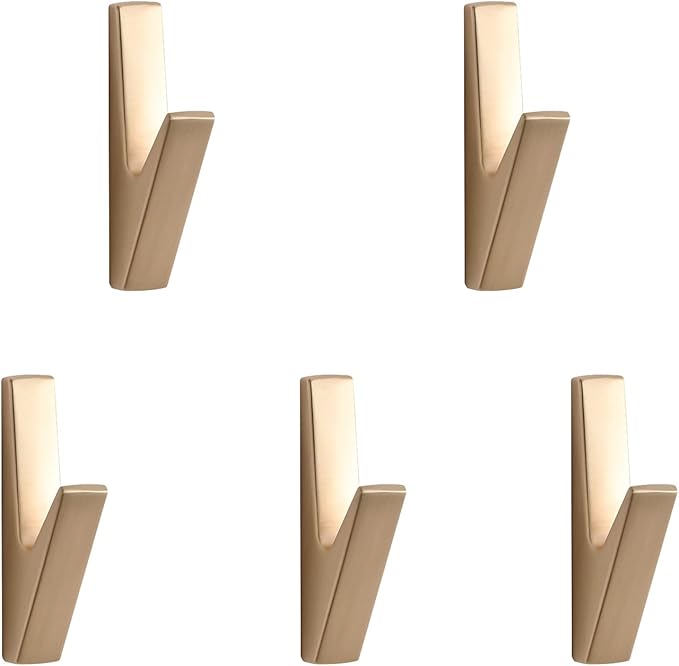 SARIHOSY 5 Pack Coat Hook,Wall Hooks,Coat Hooks Wall Mount, Metal Wall Hooks Holder for Hanging Clothes, Hats, Bags, Towels, Keys