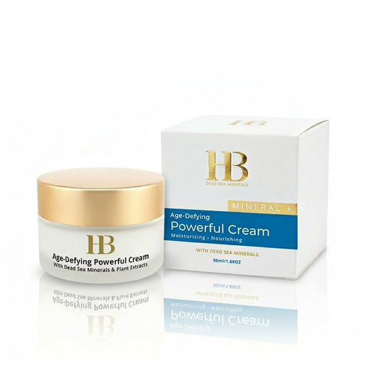 H&B HB Dead Sea Powerful Anti-Wrinkle Cream Anti-Aging Face Moisturizer for Women with Dead Sea Minerals, Vitamin C & E, Evening Primrose Oil, Aloe Vera, Jojoba Oil, Shea Butter