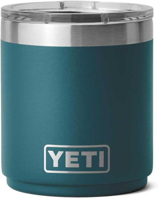 YETI Rambler 10 oz Lowball - Vacuum Insulated Stainless Steel with MagSlider Lid | Agave Teal