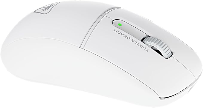 Turtle Beach Burst II Air Wireless Gaming Mouse - 47g Ultra Lightweight, Optical Switches, 26000 DPI Optical Sensor, 120-hour Rechargeable Battery, Symmetrical Design, Bluetooth, USB-C Cable – White