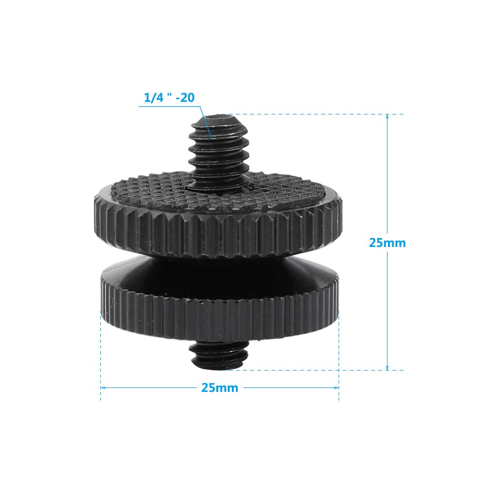 CAMVATE 1/4"-20 Male Thread Screw Double End (2 Pieces) - 2417