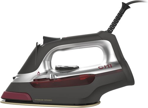 CHI 2-in-1 Steam Iron & Vertical Garment Steamer - Targeted SteamShot, Titanium Soleplate, 1200W, 10' Cord