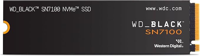 WD_Black SN7100 4TB NVMe SSD - Gen4 PCIe, M.2 2280, Up to 7,000 MB/s Read Speed, Up to 6,700 MB/s Write Speed, Next Gen TLC 3D NAND, for Laptops, Handheld Gaming Devices - WDS400T4X0E