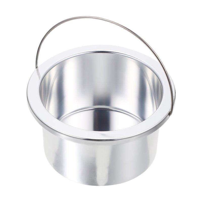 WOONEKY Hair Removal Wax Melting Container 4.92 Inch Aluminum Non-Stick Wax Heater Inner Pot with Ergonomic Handle for Home Salon Warmer Accessory