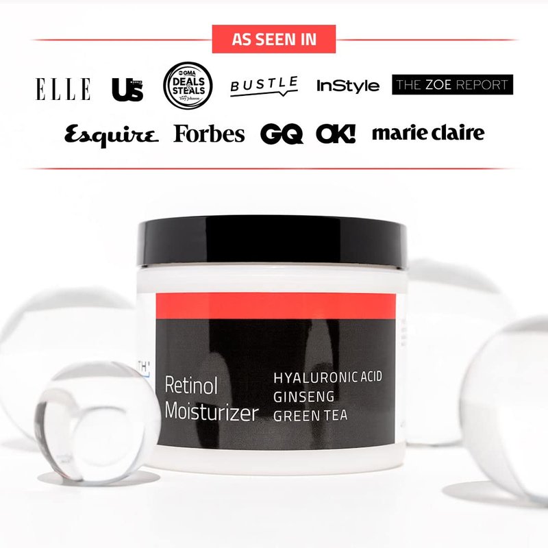 YEOUTH Retinol Cream for Face, Retinol Face Moisturizer for Women and Men with Hyaluronic Acid and Green Tea, Night Moisturizer for a Smoother Appearance 1oz