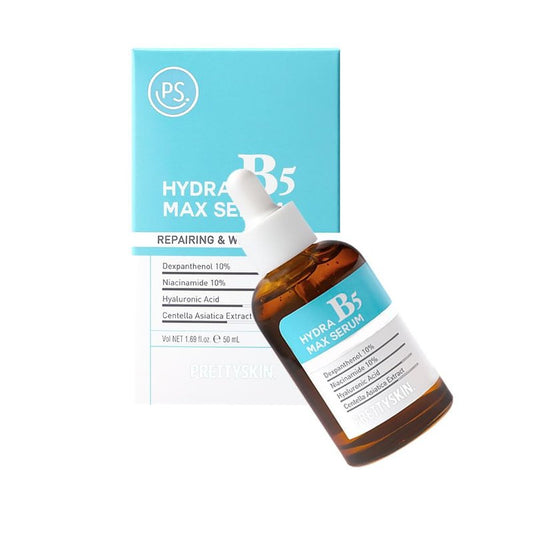 PRETTYSKIN 10% Niacinamide Face Serum with 10% Hyaluronic Acid & Vitamin B5 - Hydrating CICA Facial Serum for Pore Appearance & Skin Texture Support, All Skin Types, 1.69 fl oz