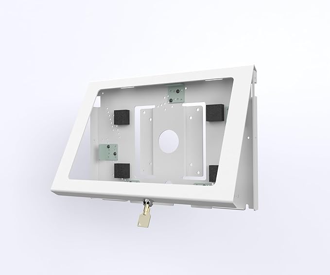 TABcare Locking Anti-Theft Metal Case for iPad Pro 13" 2024/2025 M4/M5 for Kiosk, POS, Store, Show Display, Time Clock (White)
