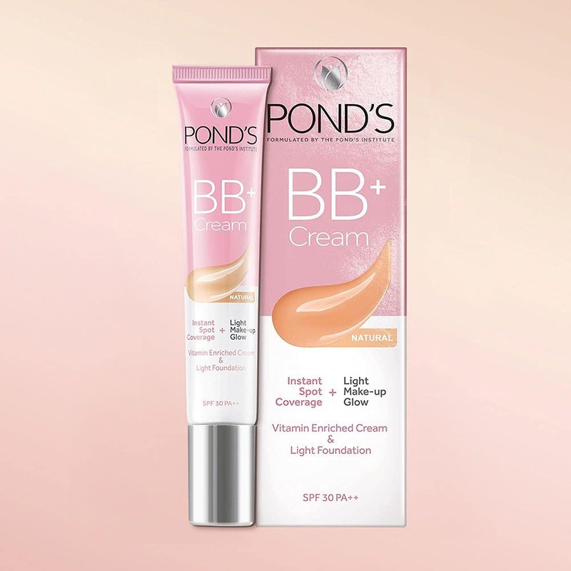 POND’S BB+ Cream Natural Shade, Light Coverage with SPF 30 PA++, 18 g (0.63 oz)